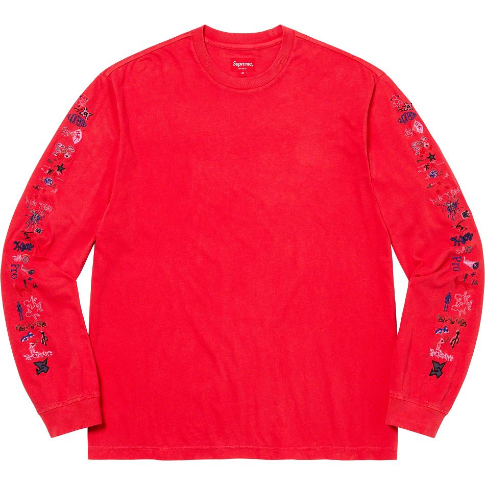 Supreme AOI Icons L/S Top Sweaters Red | USA314HK