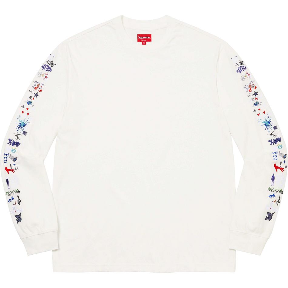 Supreme AOI Icons L/S Top Sweaters White | USA315JJ