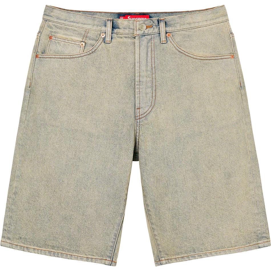 Supreme Baggy Denim Shorts Khaki | USA357UT