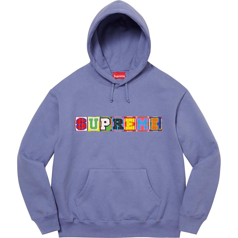 Supreme Beaded Hooded Sweatshirts Purple | USA274WY