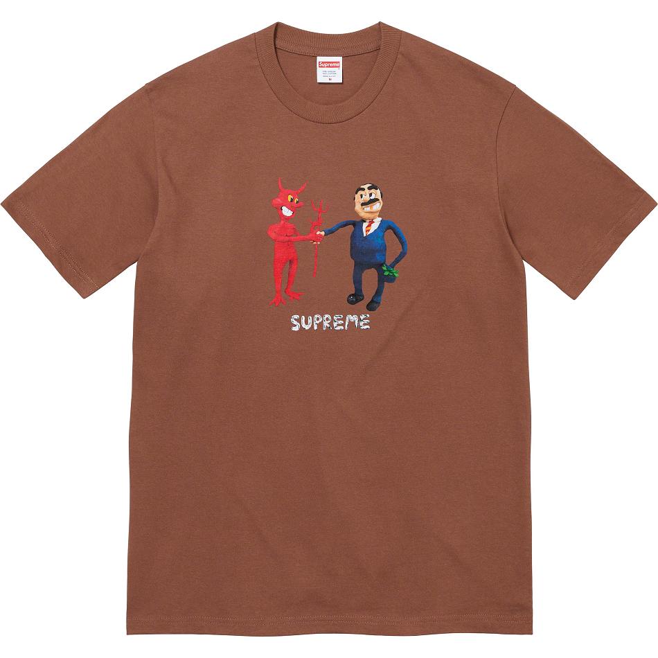 Supreme Business Tee T Shirts Brown | USA215XF