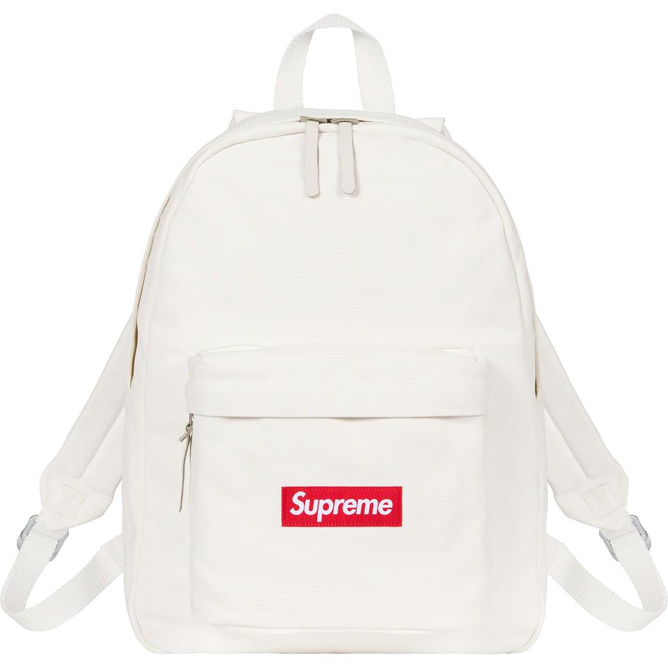 Supreme Canvas Backpack Bags White | USA165VD