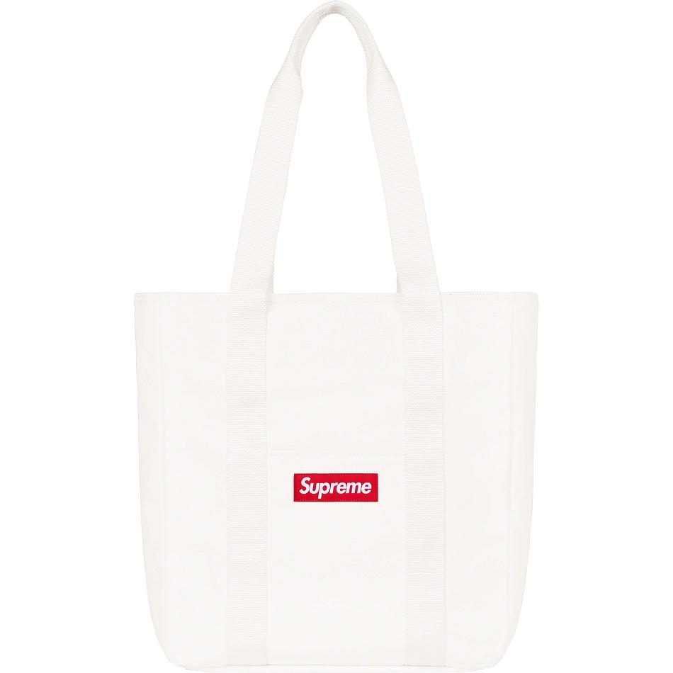 Supreme Canvas Tote Bags White | USA168MA