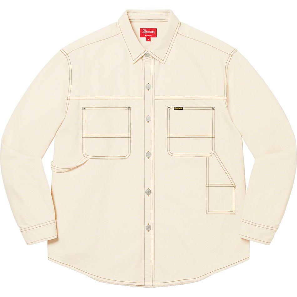 Supreme Denim Painter Shirts Beige | USA389DN