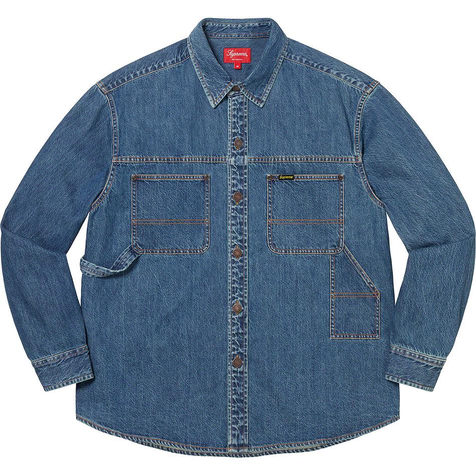 Supreme Denim Painter Shirts Blue | USA391GL