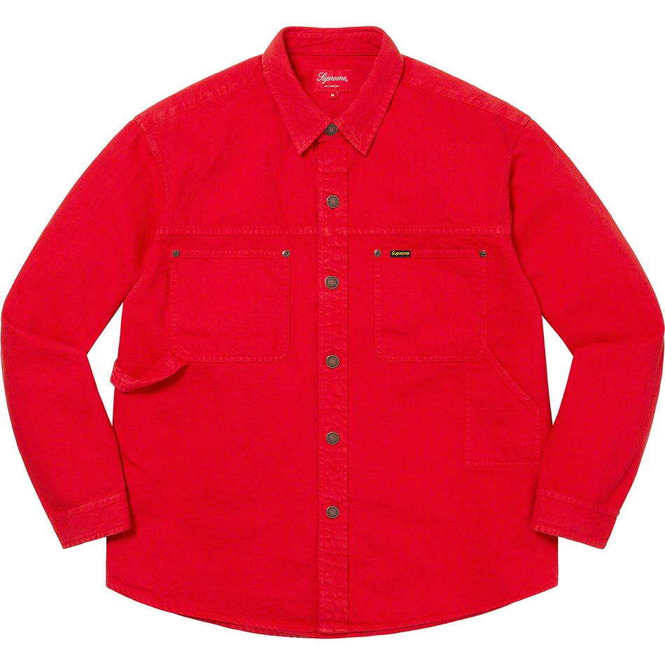 Supreme Denim Painter Shirts Red | USA388SO