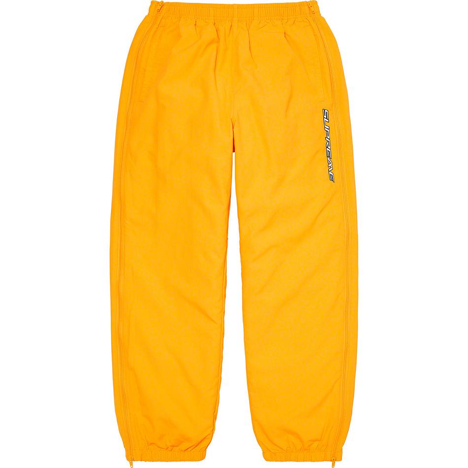 Supreme Full Zip Baggy Warm Up Pant Pants Yellow | USA429QZ