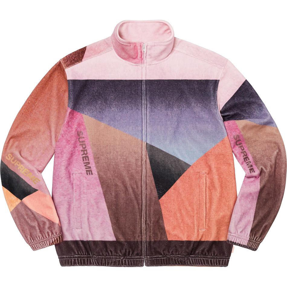 Supreme Geo Velour Track Jackets Pink | USA451VD