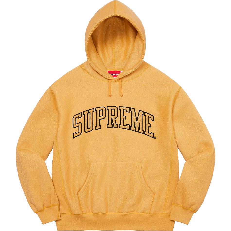 Supreme Glitter Arc Hooded Sweatshirts Gold | USA297NB