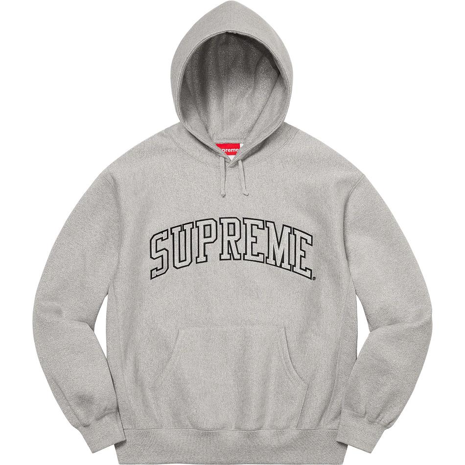 Supreme Glitter Arc Hooded Sweatshirts Grey | USA299QZ