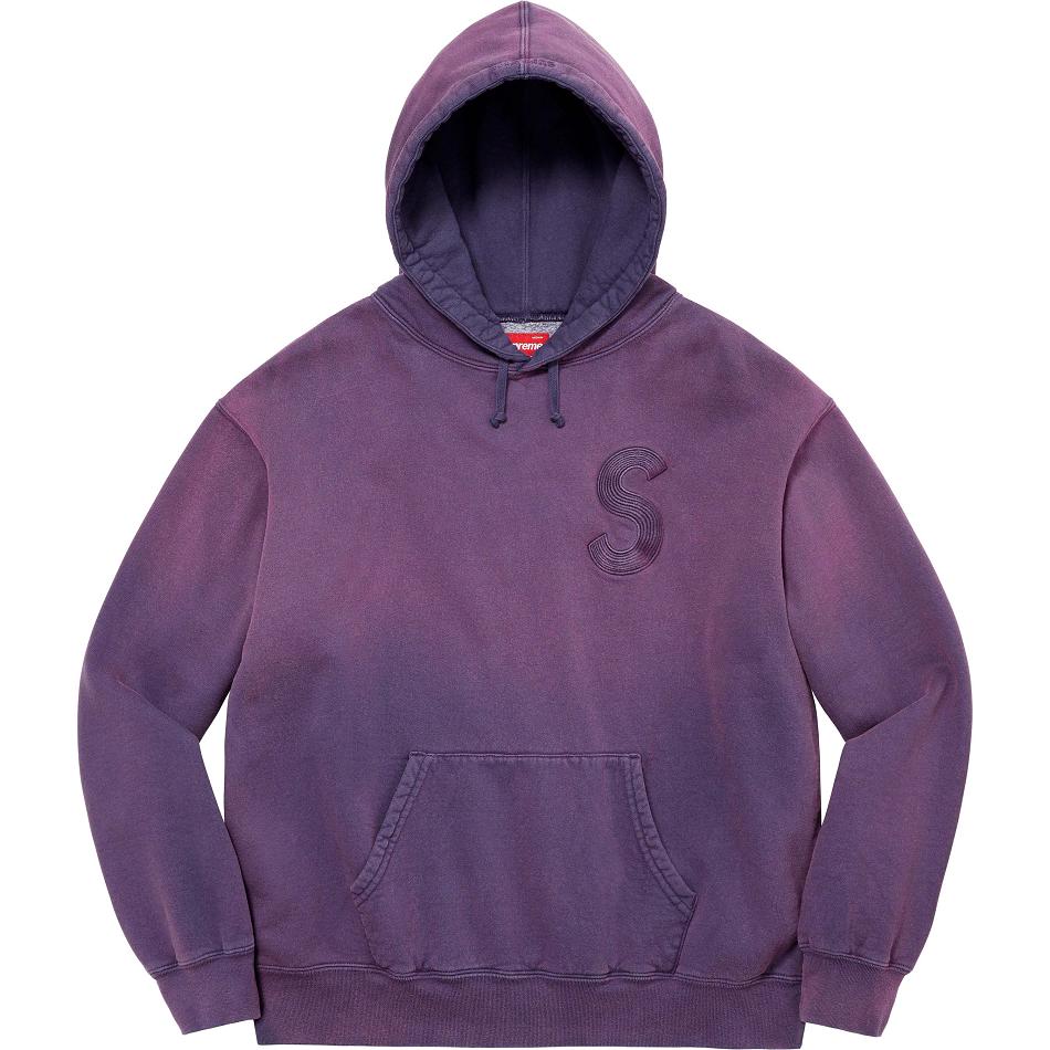 Supreme Overdyed S Logo Hooded Sweatshirts Purple | USA276RW