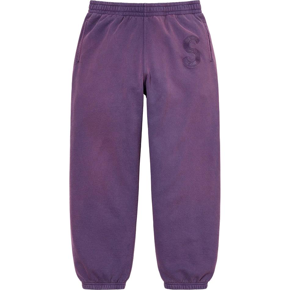 Supreme Overdyed S Logo Sweatpant Pants Purple | USA401NB