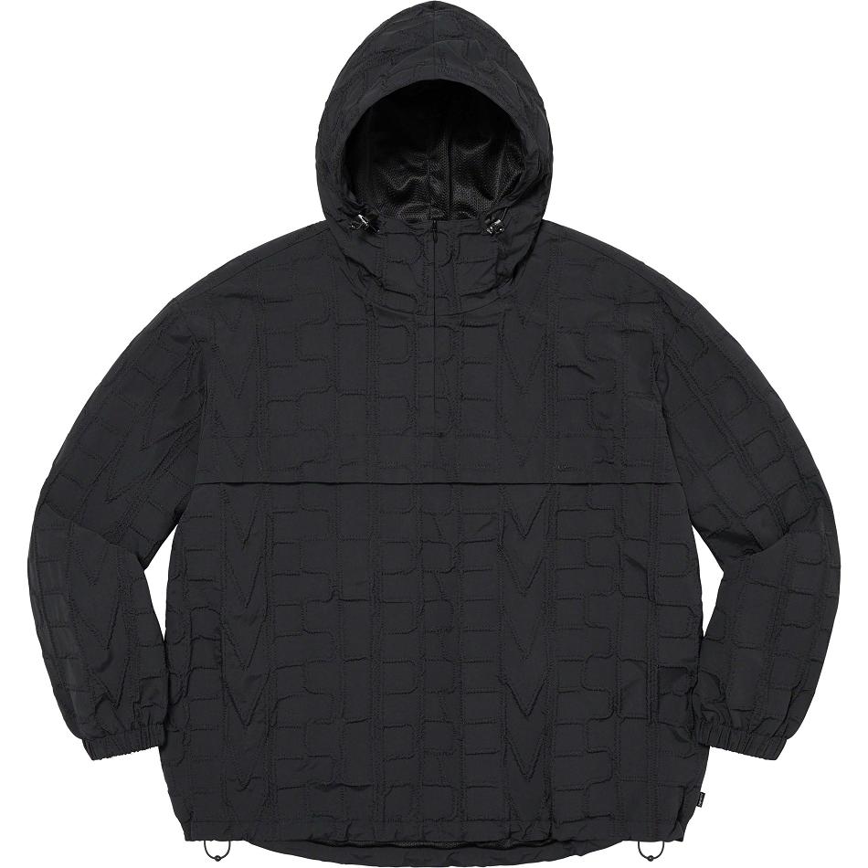 Supreme Repeat Stitch Anorak Jackets Black | USA442FM