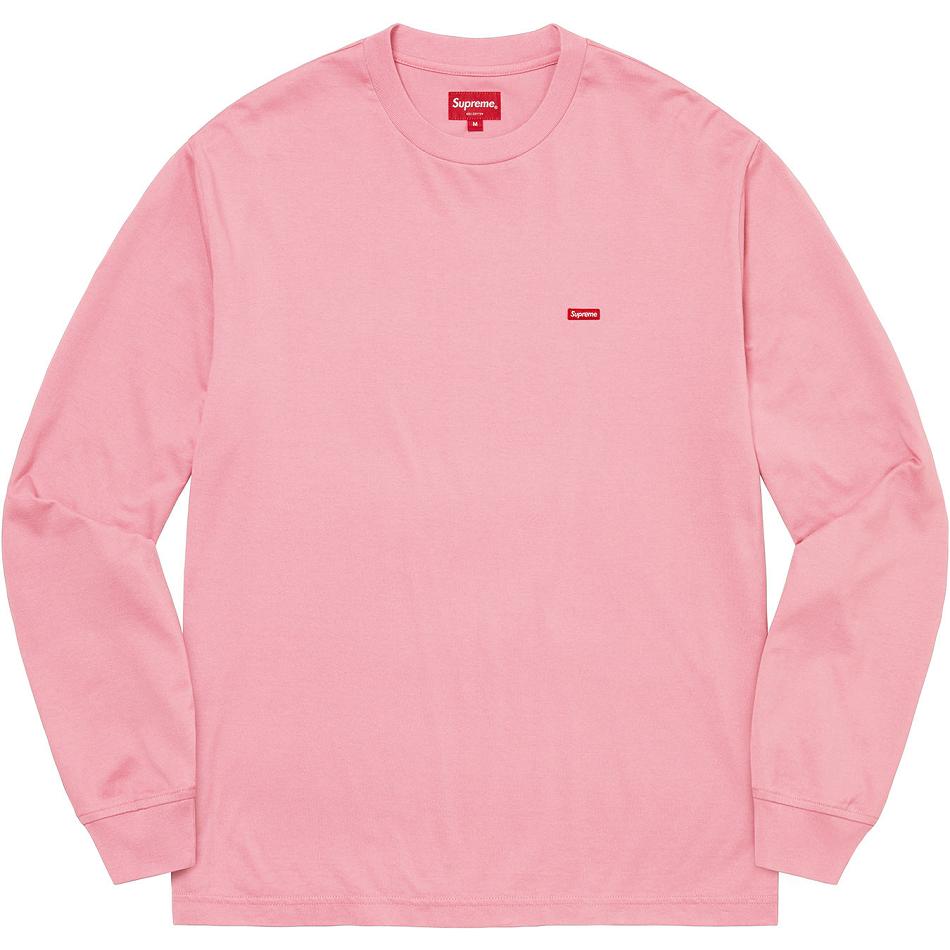 Supreme Small Box L/S Tee Sweaters Pink | USA344ZG