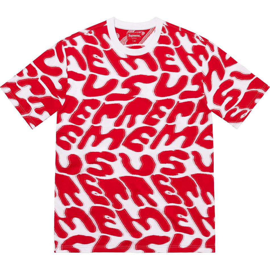 Supreme Stacked Intarsia S/S Top Sweaters White / Red | USA311DN