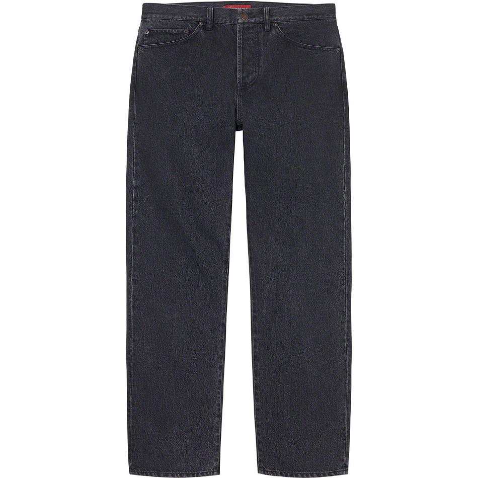 Supreme Stone Washed Black Slim Jean Pants Black | USA434YU