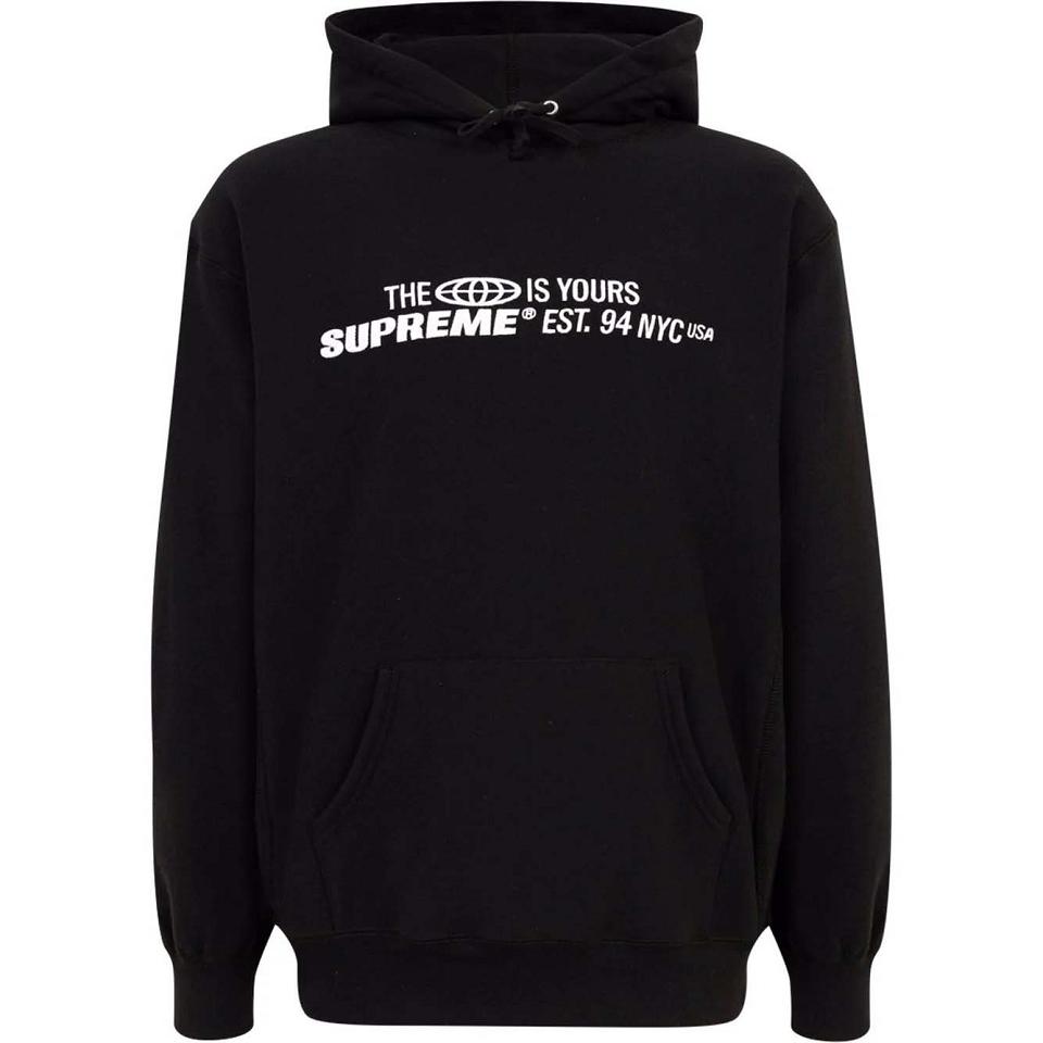 Supreme The World Is Yours Printed Hoodie Black | USA463OR