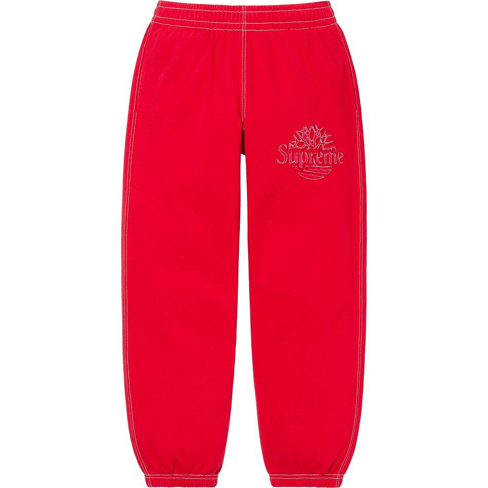 Supreme Timberland® Sweatpant Pants Red | USA409UT