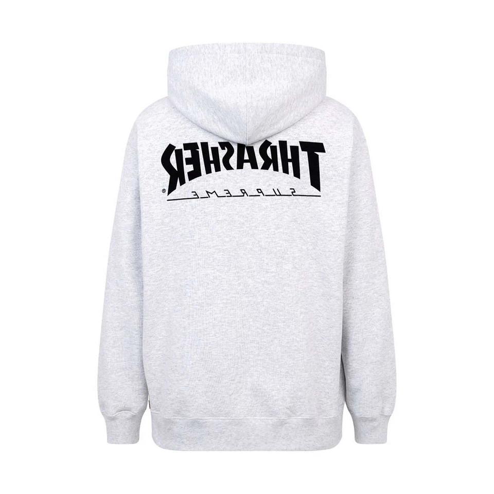 Supreme X Thrasher Logo Print “FW21” Hoodie Grey | USA455QZ