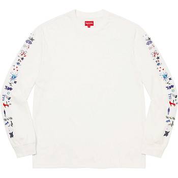 Supreme AOI Icons L/S Top Sweaters White | USA315JJ