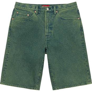 Supreme Baggy Denim Shorts Green | USA358IS