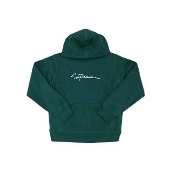 Supreme Classic Script Hooded Sweatshirts Green | USA268CE