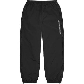 Supreme Full Zip Baggy Warm Up Pant Pants Black | USA432RW