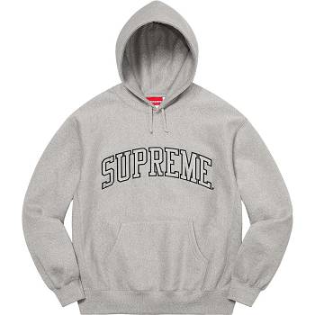 Supreme Glitter Arc Hooded Sweatshirts Grey | USA299QZ