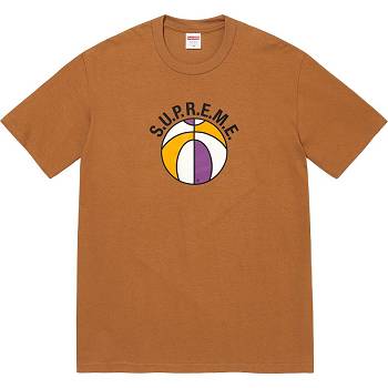 Supreme League Tee T Shirts Brown | USA231AP