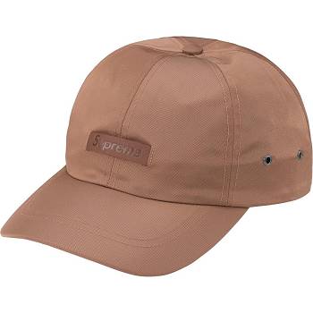 Supreme Leather Patch 6-Panel Hats Brown | USA122YU