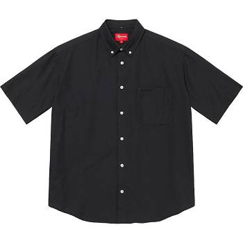 Supreme Loose Fit S/S Oxford Shirts Black | USA384IS