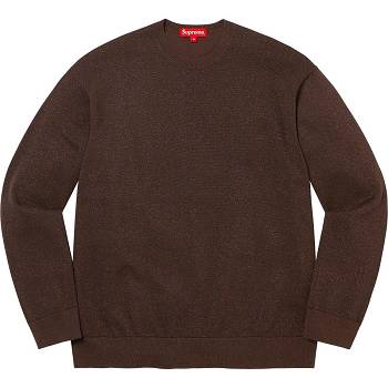 Supreme Metallic L/S Top Sweaters Brown | USA332IS