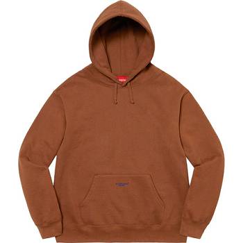 Supreme Micro Logo Hoodie Brown | USA471JJ