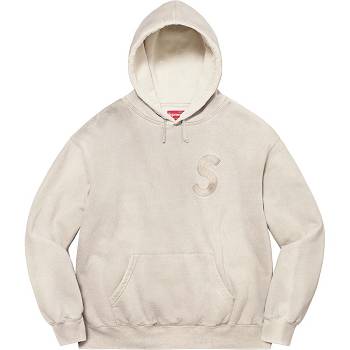 Supreme Overdyed S Logo Hooded Sweatshirts White | USA279UT