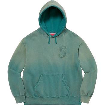 Supreme Overdyed S Logo Hooded Sweatshirts Navy | USA280IS