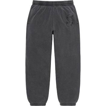 Supreme Overdyed S Logo Sweatpant Pants Black | USA403QZ