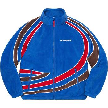 Supreme Racing Fleece Jackets Blue | USA443GL