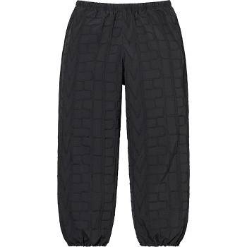 Supreme Repeat Stitch Track Pant Pants Black | USA400BC