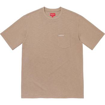 Supreme S/S Pocket Tee Sweaters Khaki | USA317LH