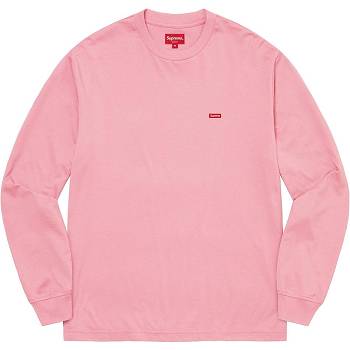 Supreme Small Box L/S Tee Sweaters Pink | USA344ZG