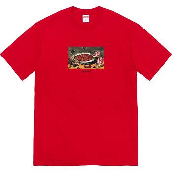 Supreme Strawberries Tee T Shirts Red | USA252YU