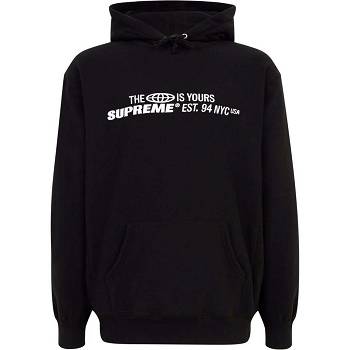 Supreme The World Is Yours Printed Hoodie Black | USA463OR