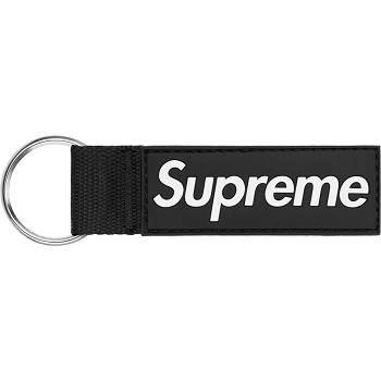 Supreme Webbing Keychain Accessories Black | USA182FM