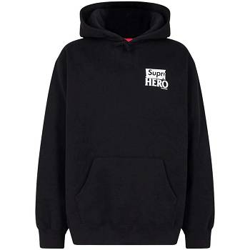 Supreme X Antihero Hoodie Black | USA459TV