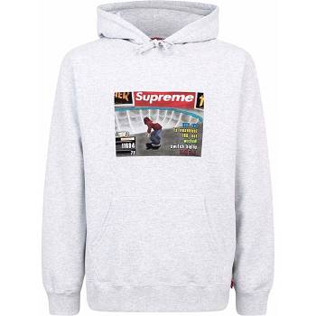 Supreme X Thrasher Logo Print “FW21” Hoodie Grey | USA455QZ